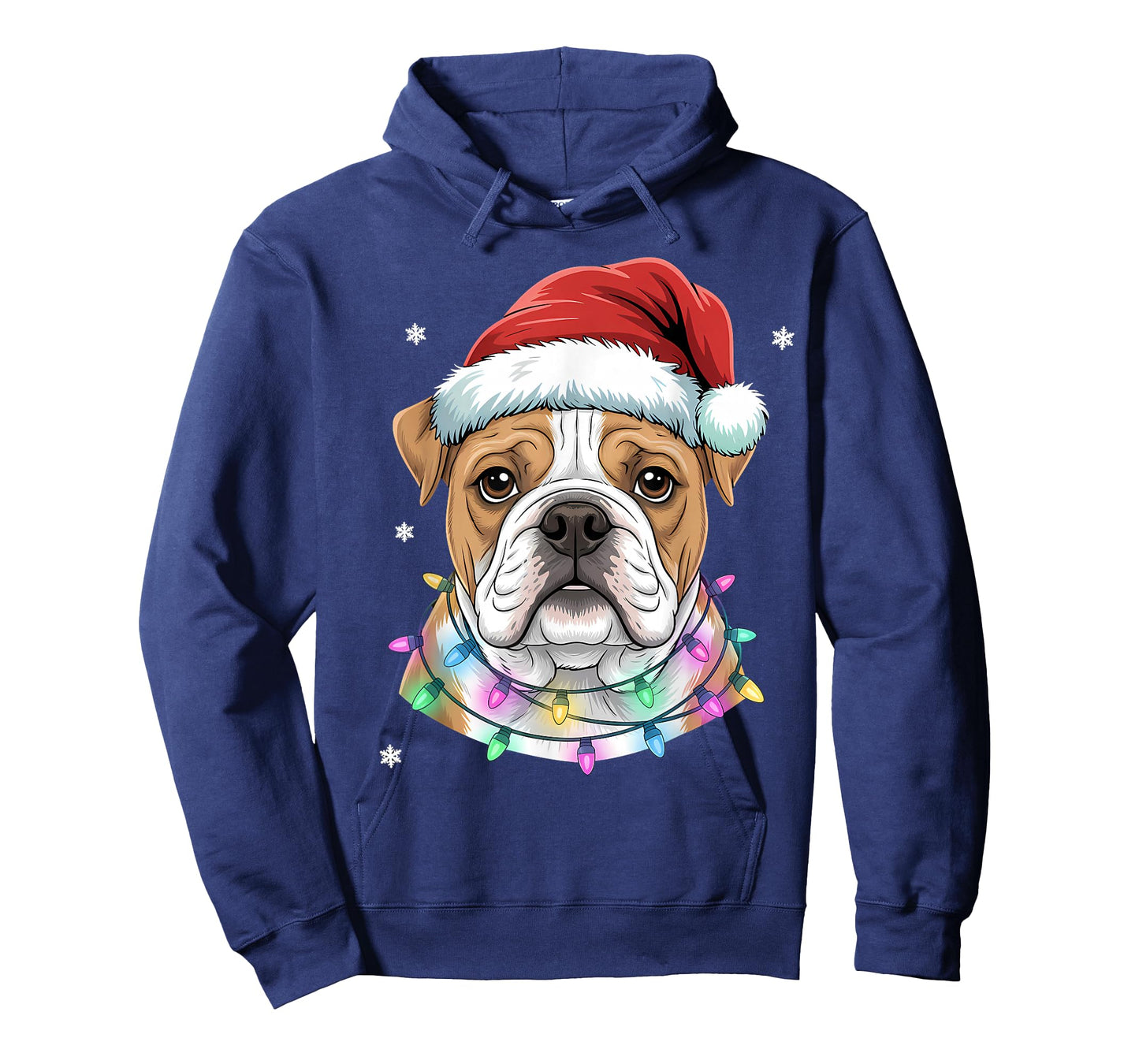 Christmas Lights Dog Santa Hat Cute Xmas Pajamas T-Shirt
