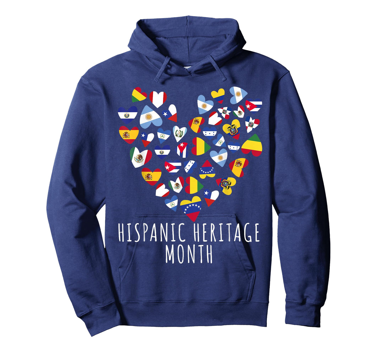 Hispanic Heritage Month all Countries Flags heart men women T-Shirt