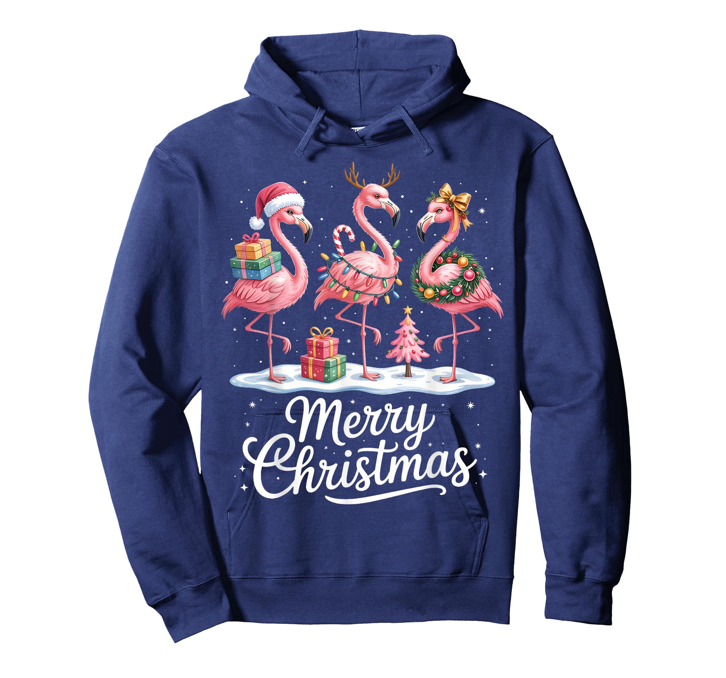 Merry Christmas Flamingo Women Girls Kids Xmas Flamingos T-Shirt