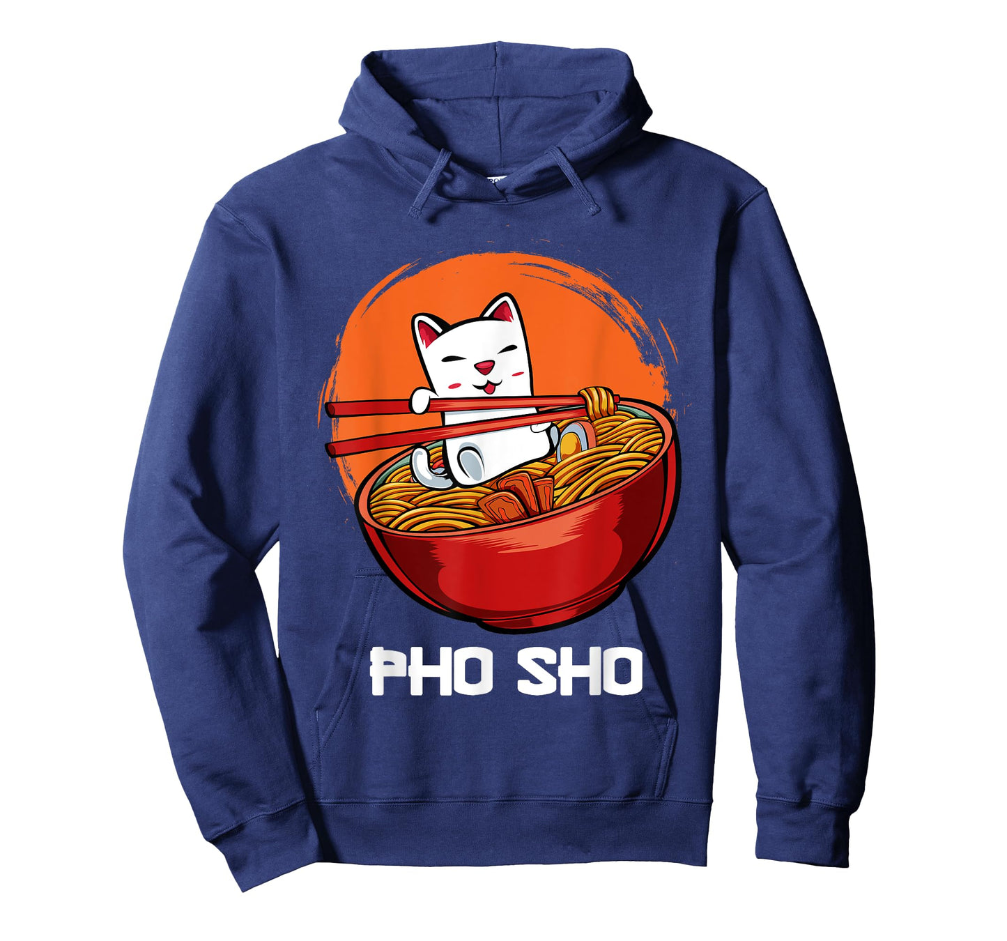 Pho Sho Pun Vietnamese Noodle Soup Bowl Kawaii Animated Cat Men Women Girls Kids T-Shirt