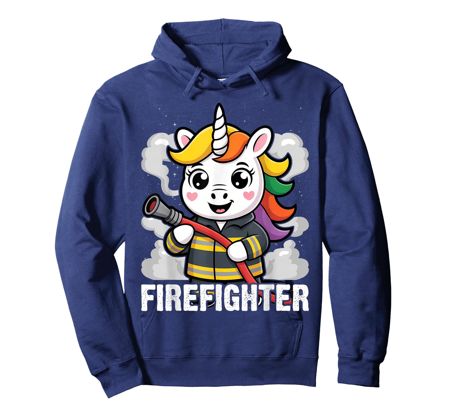 Firefighter Unicorn Kids Girls Women Rainbow Firefighting T-Shirt
