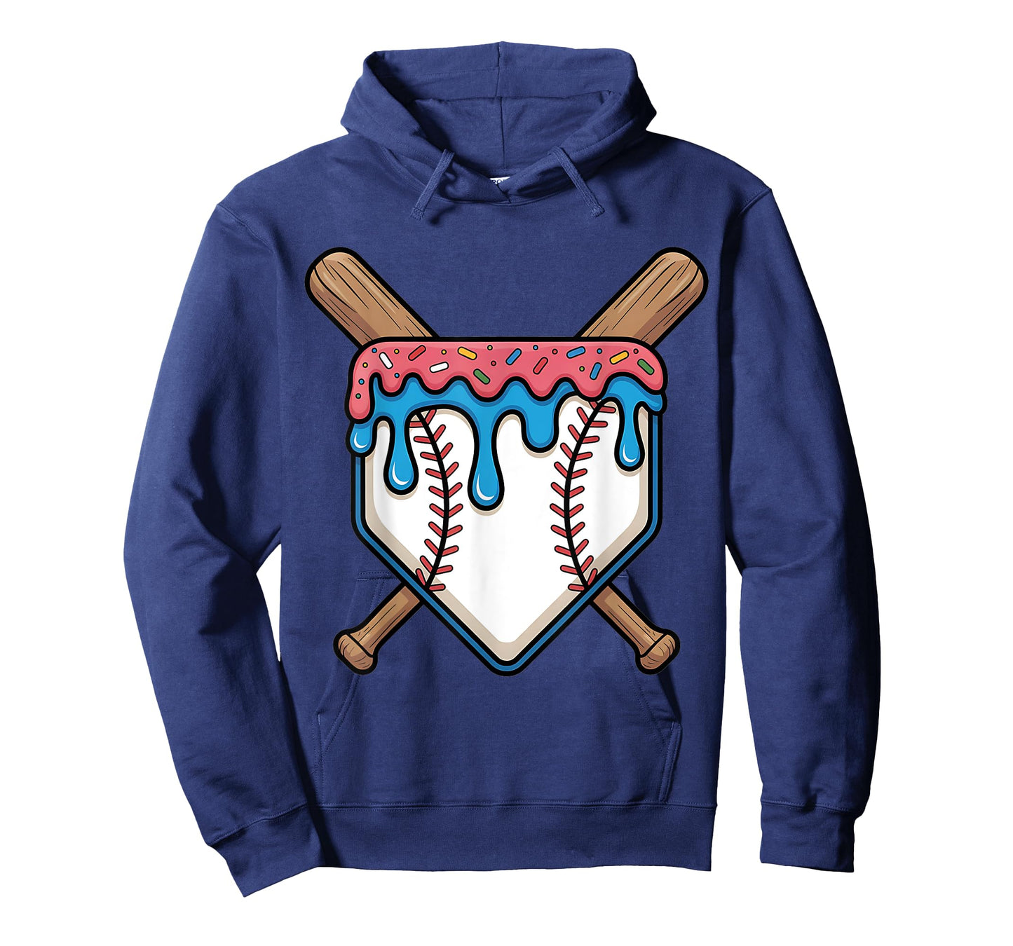 Baseball Boys Ice Cream Drip Baseball T-Shirt