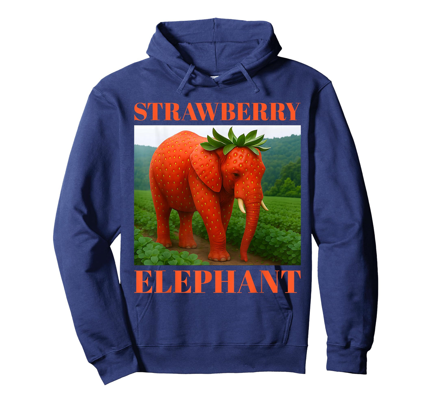 Funny Italian Brainrot Strawberry Elephant Meme for Kids T-Shirt