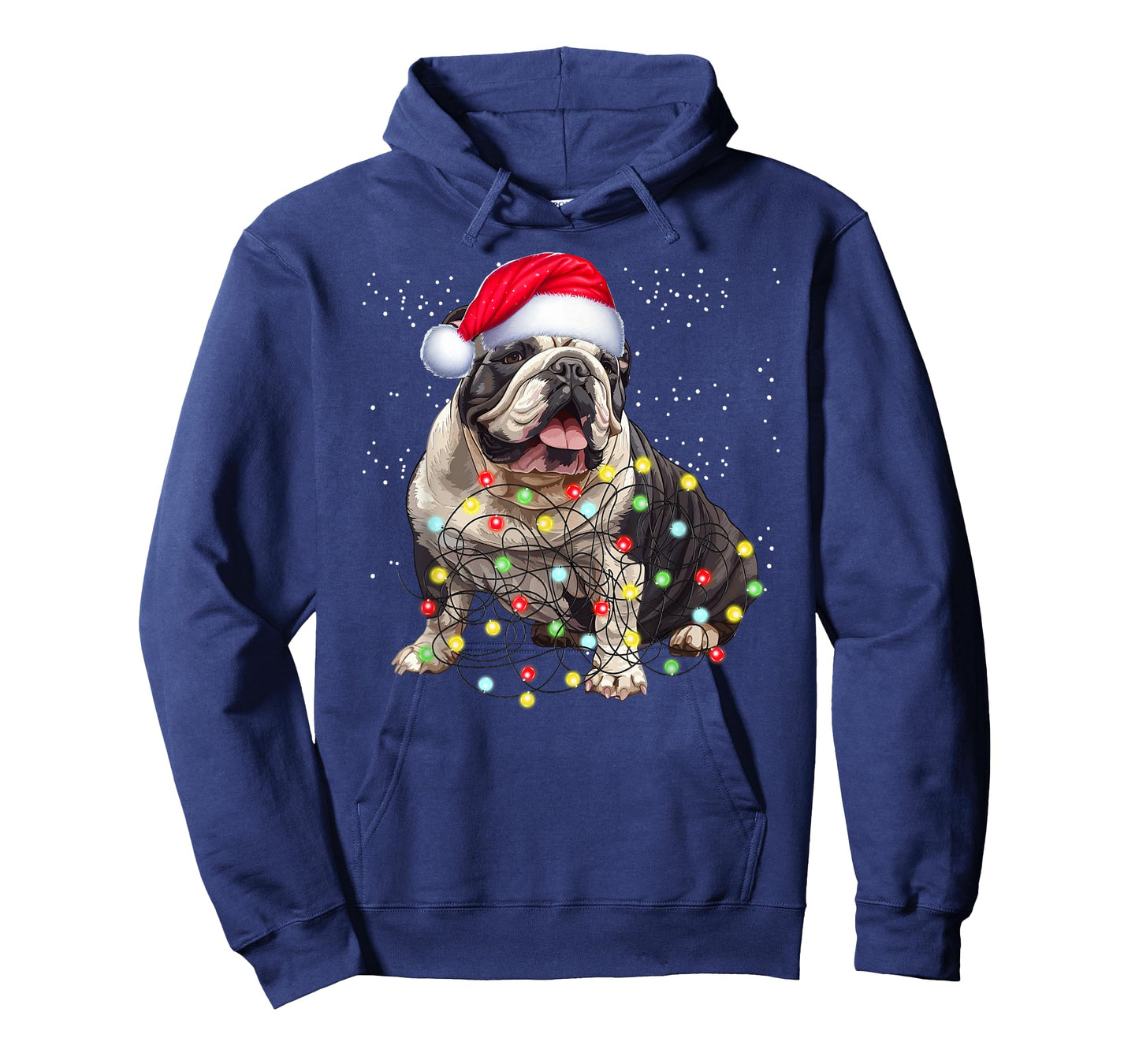 English Bulldog Dog Tree Christmas Sweater Xmas Pet Dogs Men Women Kids T-Shirt