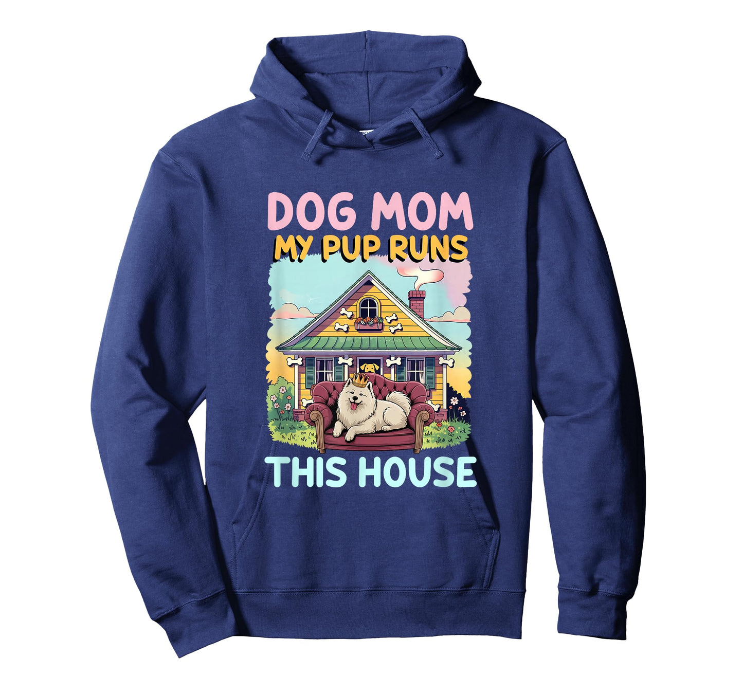 Dog Mom My Pup Runs This House Mom Pet Lover Cute Puppy T-Shirt