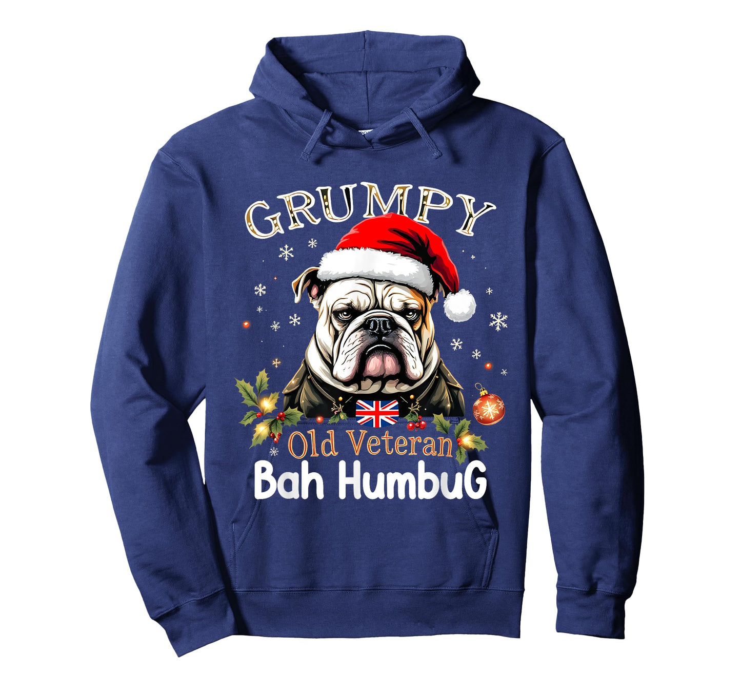 Grumpy Old Veteran Bah Humbug Christmas Dog Lovers Gifts Men Women Kids T-Shirt