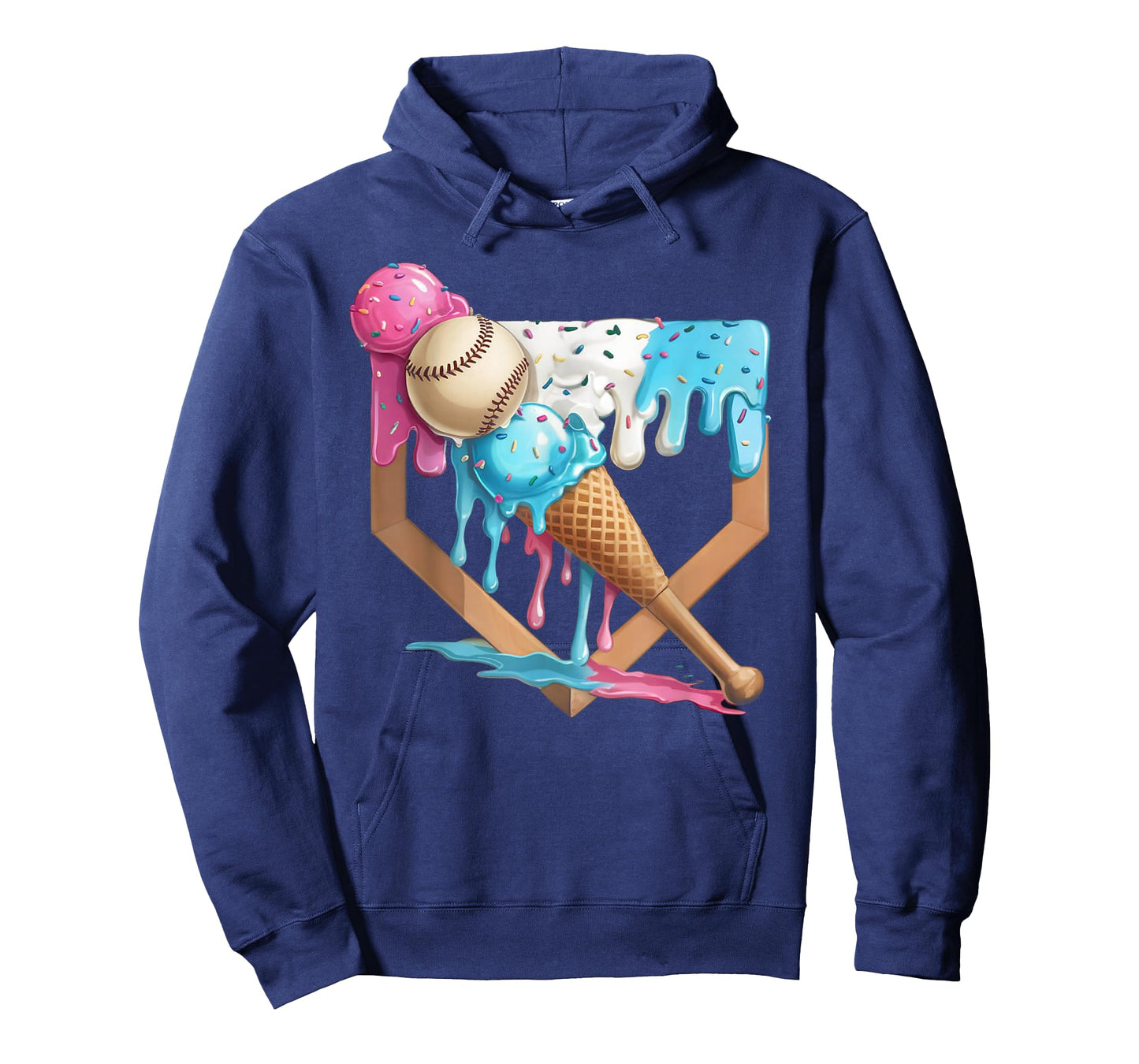 Baseball Drip For Boys Ice Cream Drip Youth Boys Baseball T-Shirt