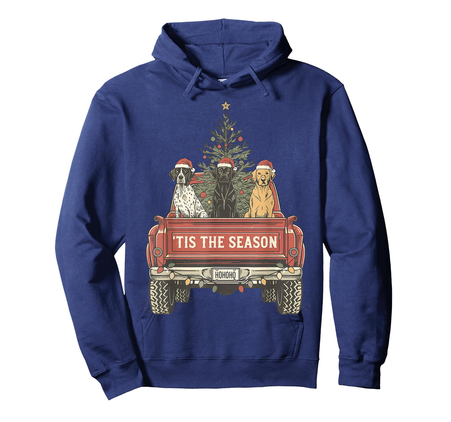 Tis The Season Hunting Dogs Car Truck Christmas Tree Holiday T-Shirt