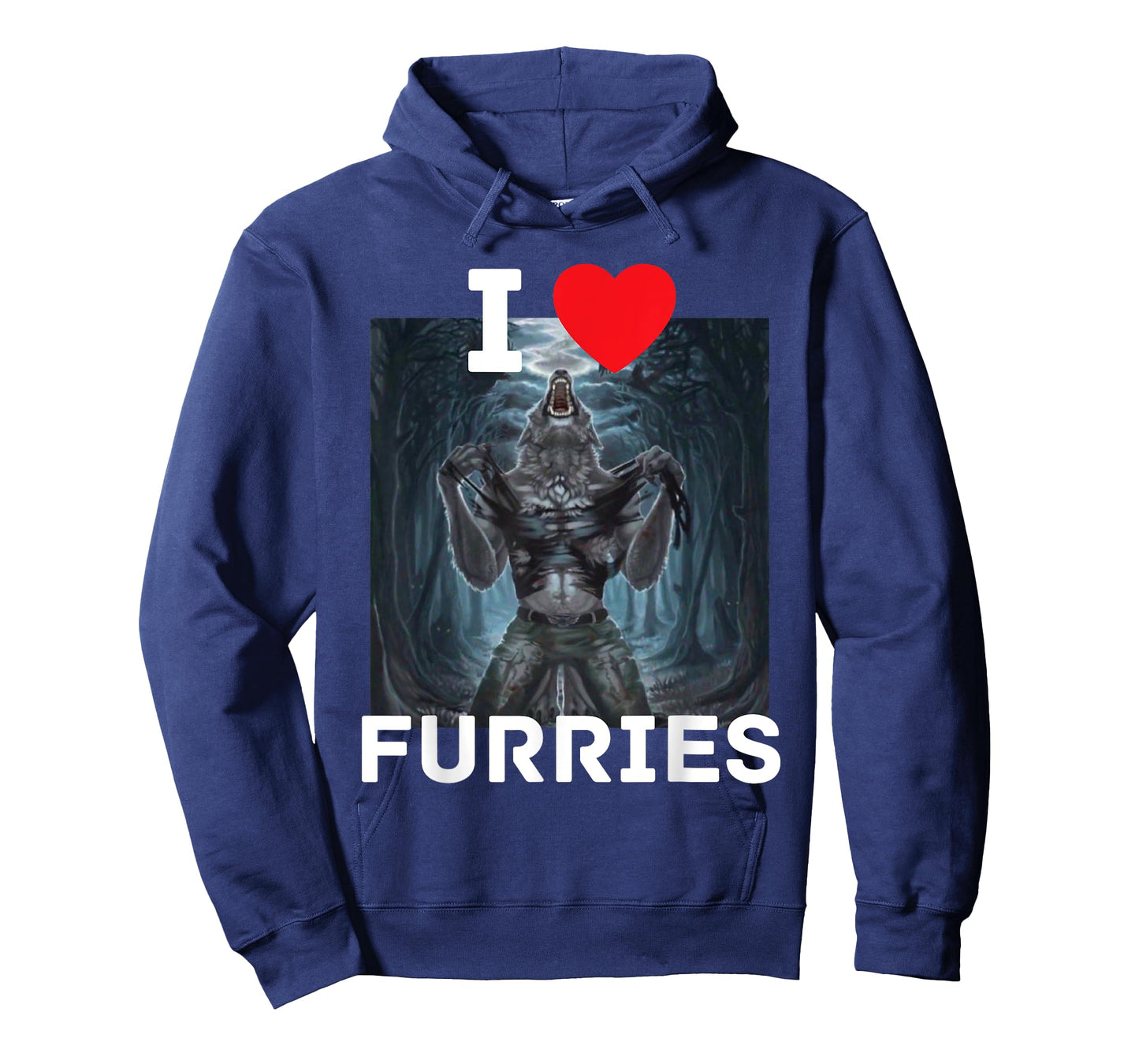 I Heart Furries Funny Cringe Alpha Werewolf Wolf Meme T-Shirt