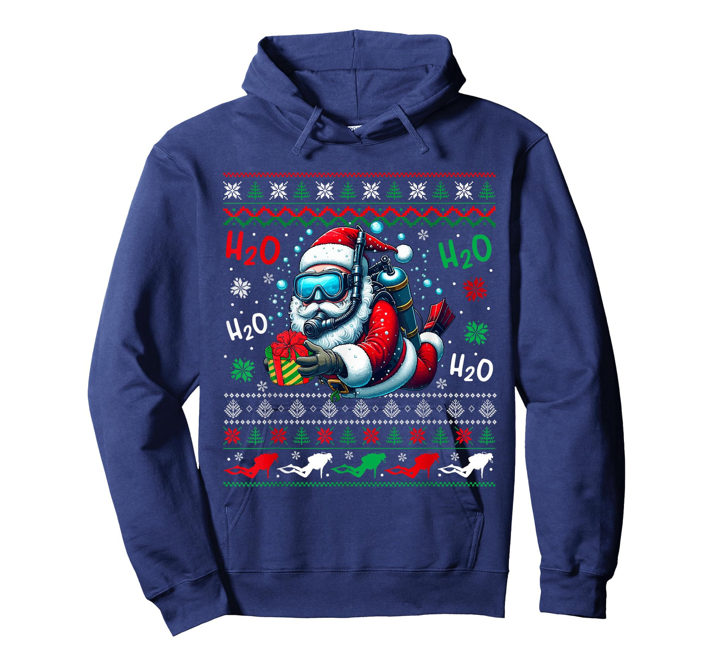 Christmas Sweater Santa Scuba Diving Scuba Diver Lover T-Shirt