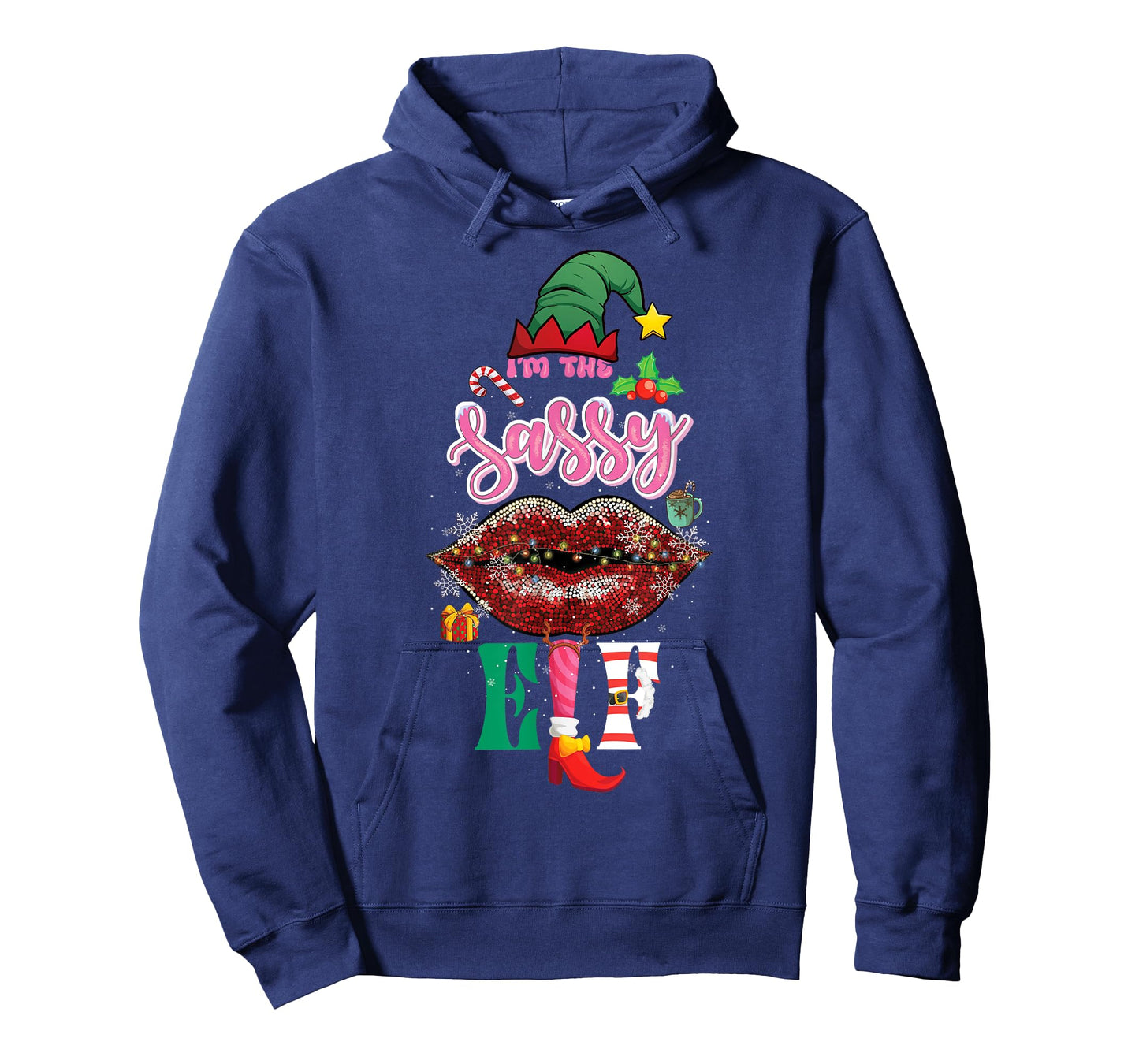 Funny Christmas Clothing I'm The Sassy Elf Sweet Lips Xmas T-Shirt
