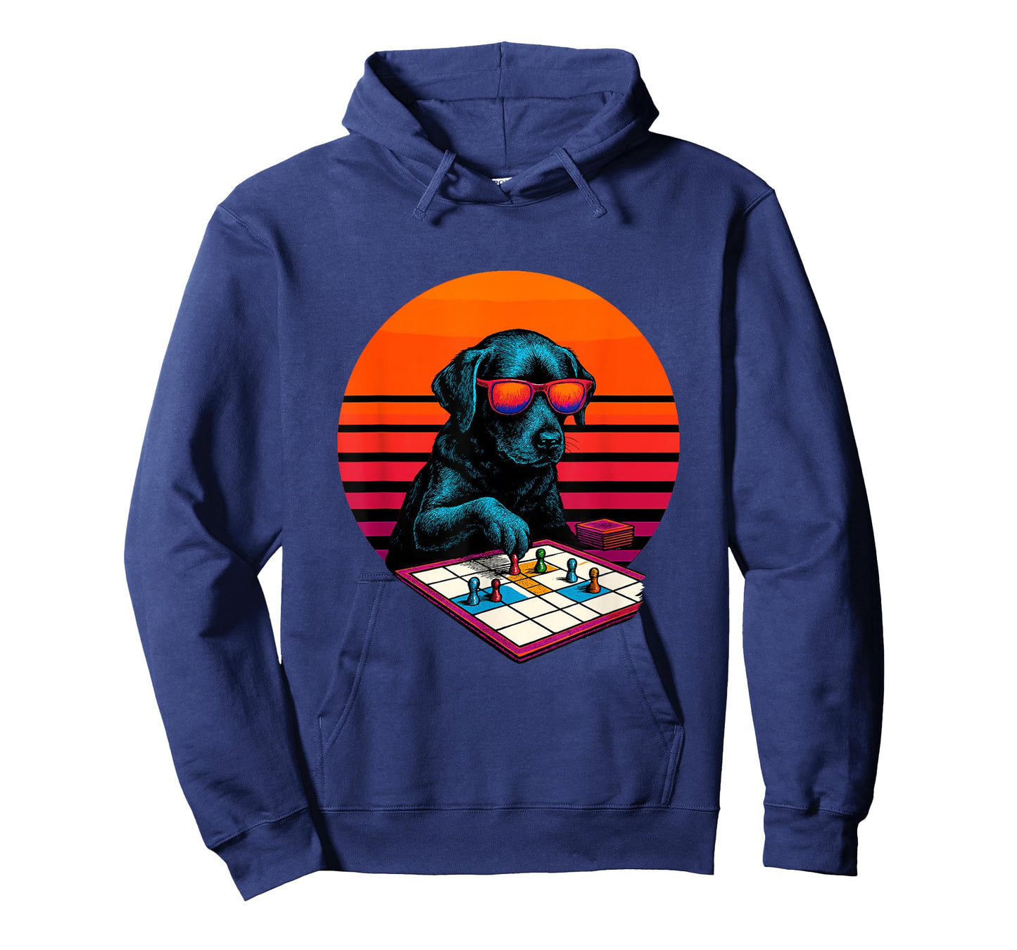 Retro Dog with Board Games Playing Tabletop Gamer T-Shirt