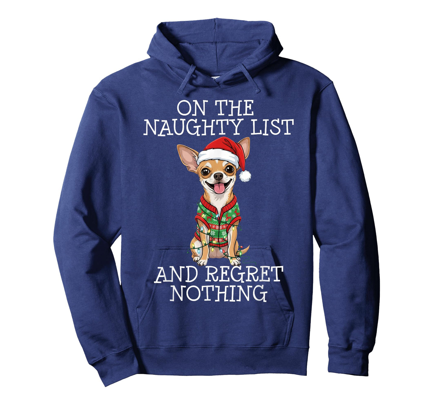 Funny Christmas Chihuahua Naughty List T-Shirt
