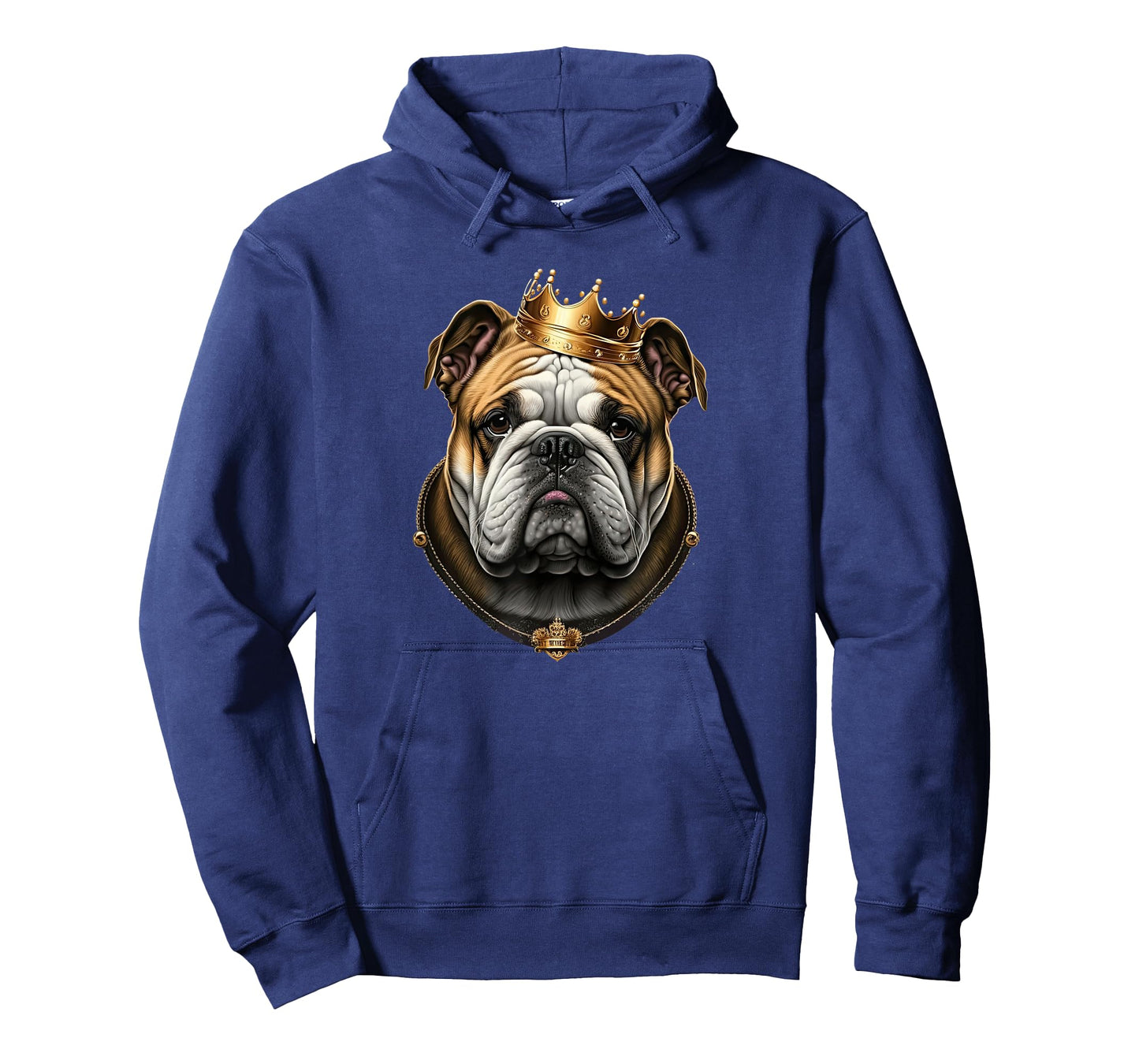 Funny Bulldog Dog With Golden Crown Men Women Girls Kids T-Shirt