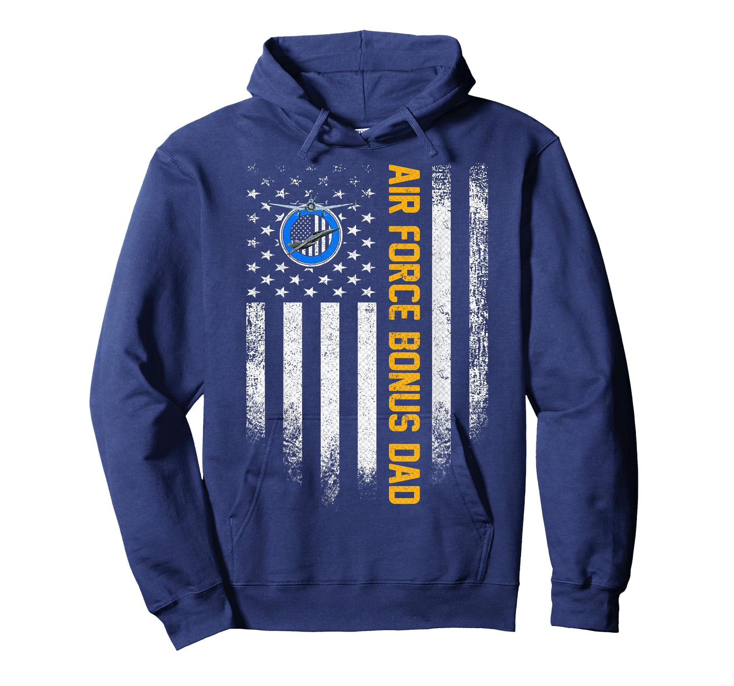 Vintage USA American Flag Proud Air Force Veteran Bonus Dad T-Shirt