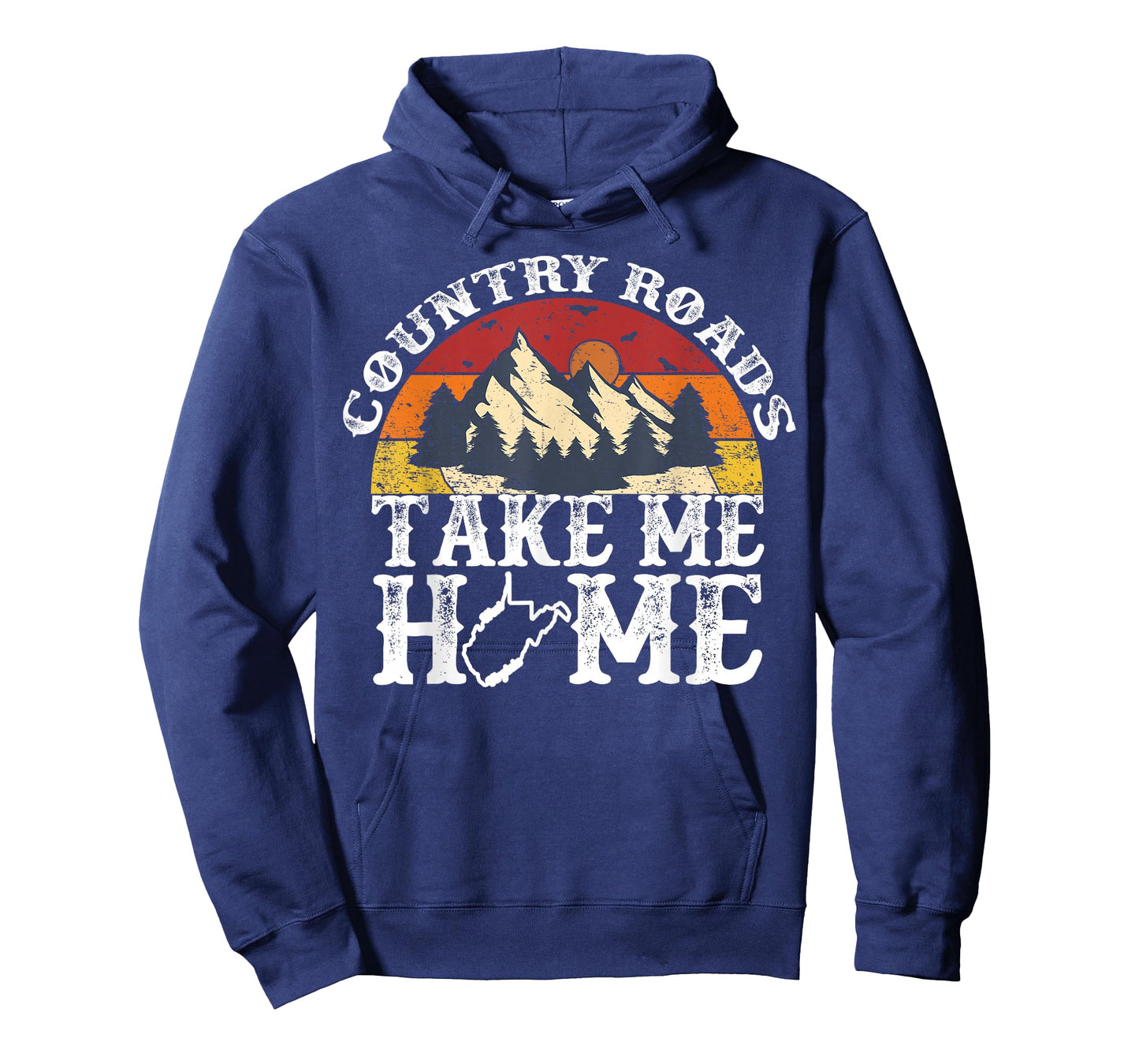 Country Roads West Virginia Take Me Home WV Map Mountains T-Shirt