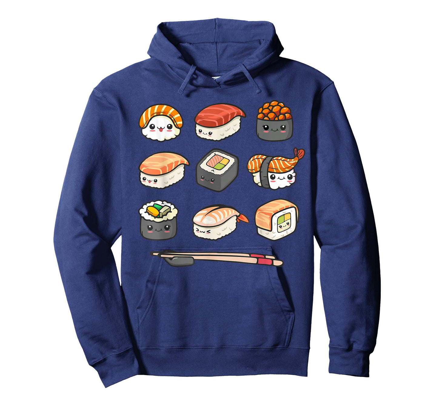 Happy Sushi Anime Kawaii Set Japanese Food Lover Otaku Manga T-Shirt