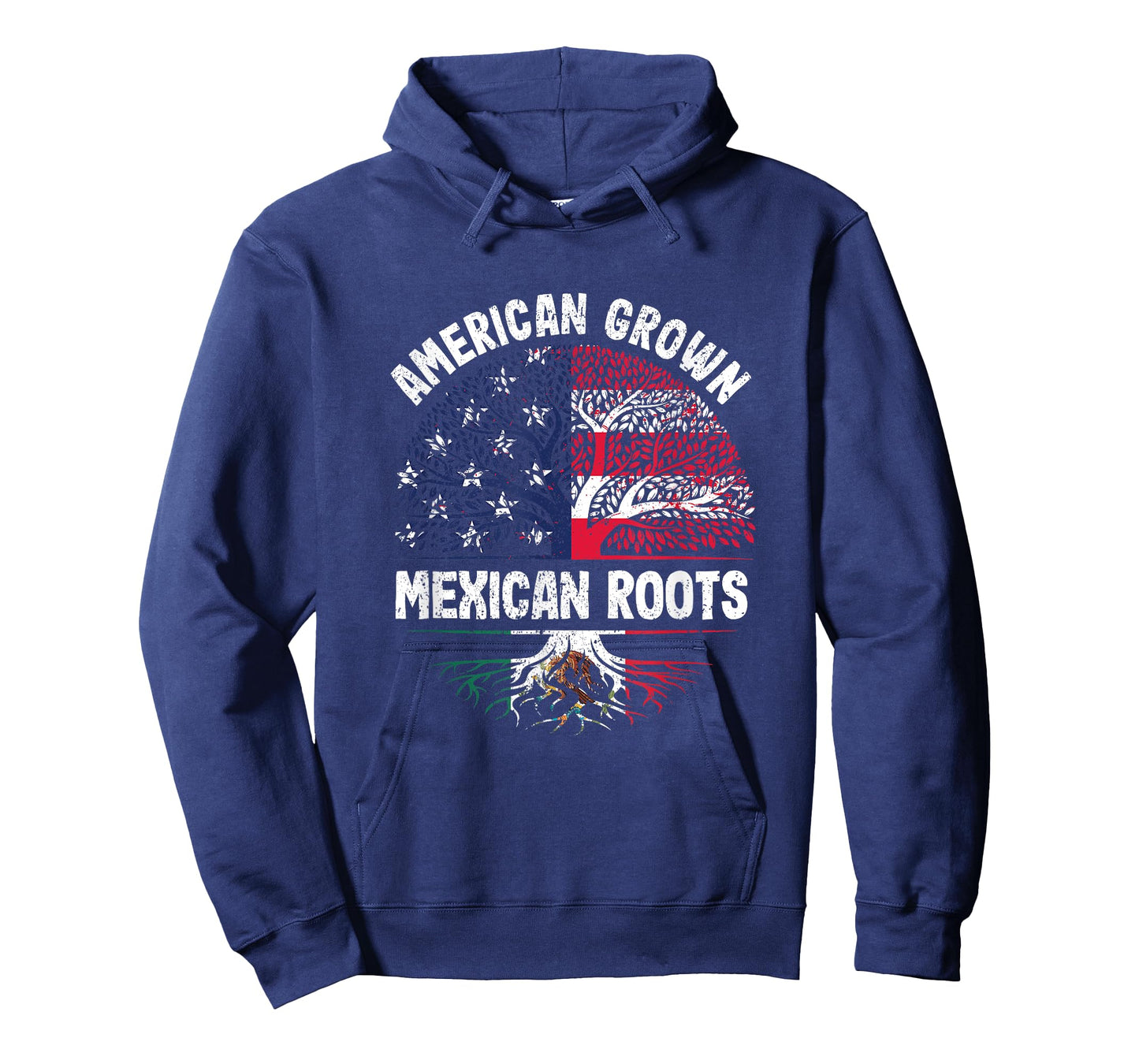 American Grown Mexican Roots USA Mexico Flag Heritage Pride T-Shirt