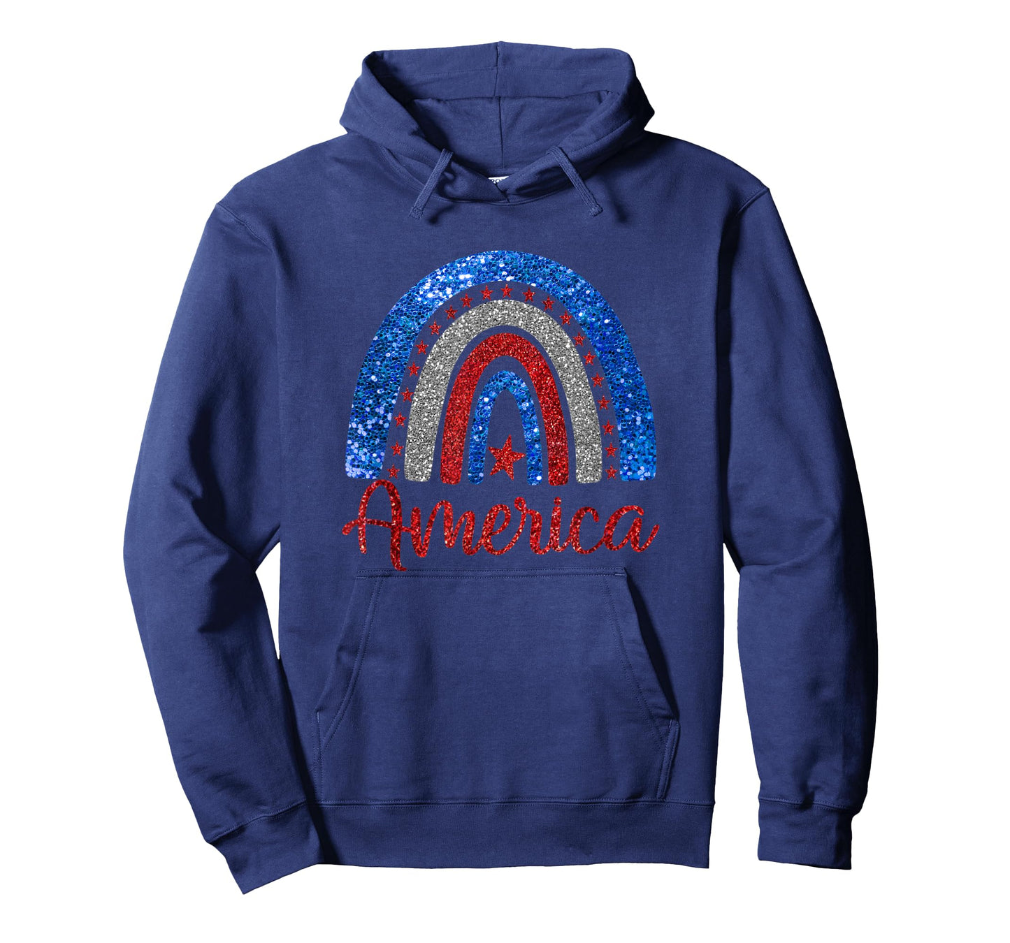 Patriotic Rainbow AMERICA Love USA Scandinavian Rainbow Art T-Shirt