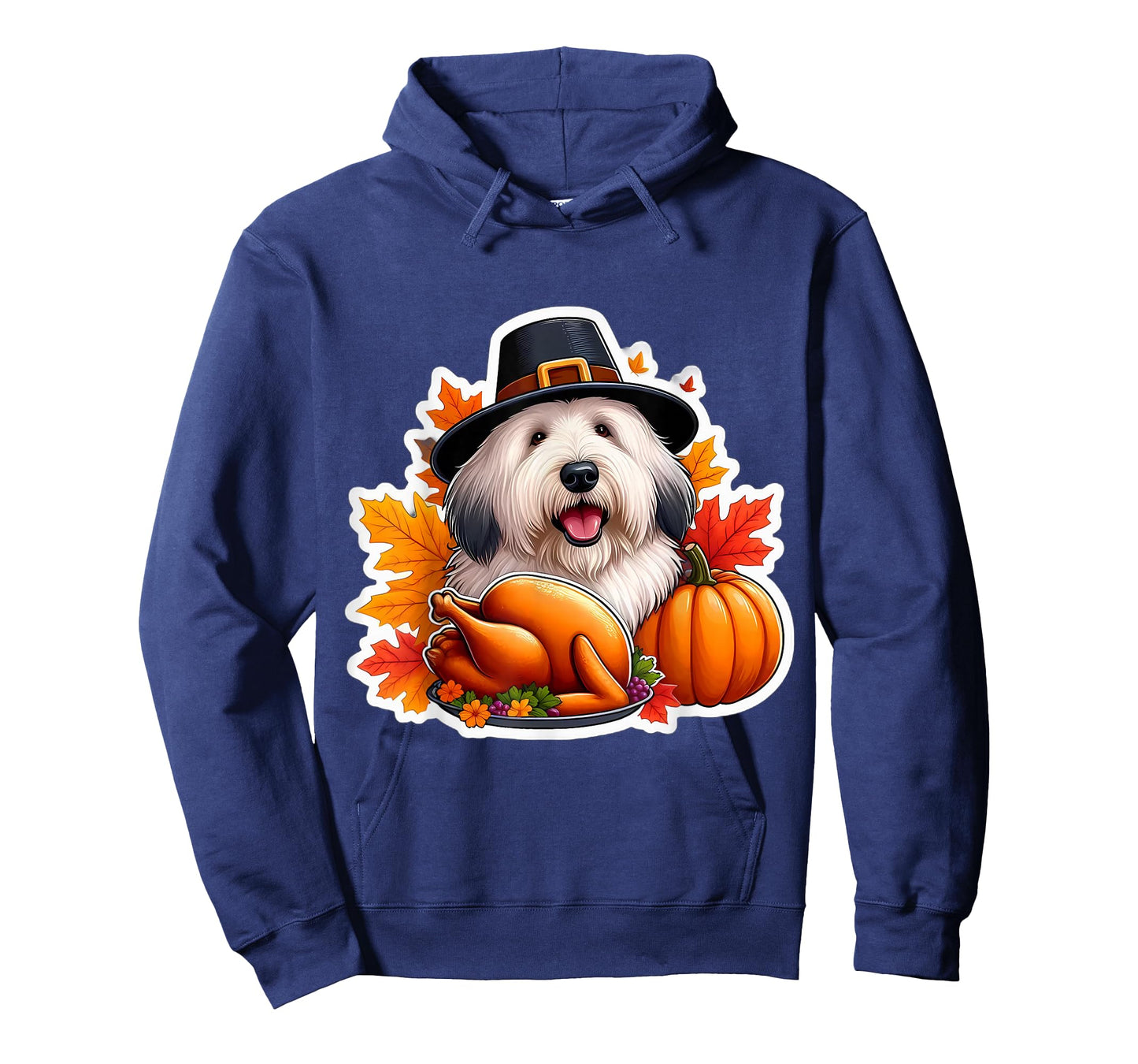 Thanksgiving Old English Sheepdog Dog Owner Lover Funny Cute T-Shirt
