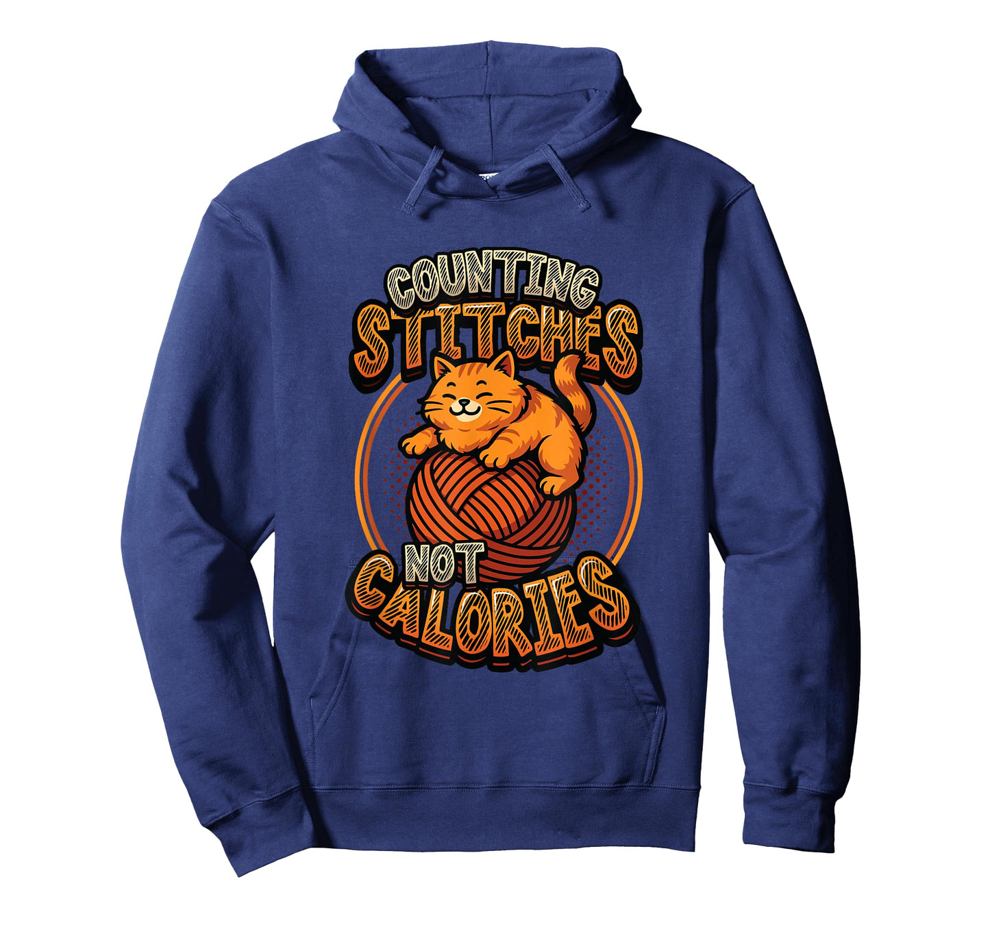 Counting Stitches Not Calories Knitting Cat T-Shirt