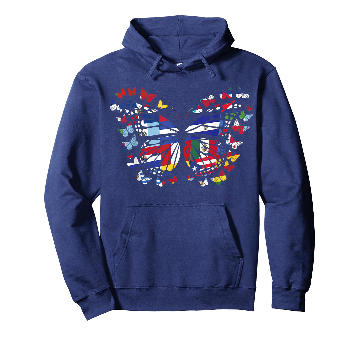 butterfly Hispanic Heritage Month Hispanic Flag T-Shirt