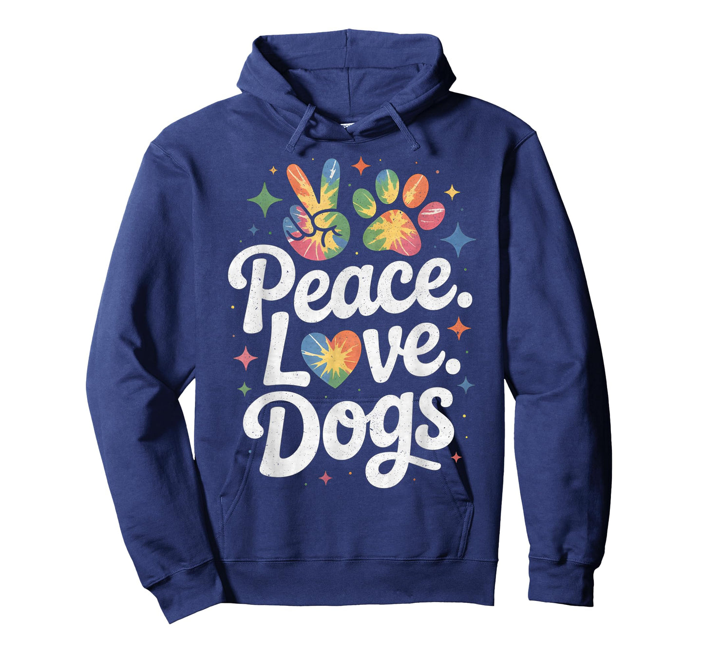 Peace Love Dogs Tie Dye Dog Lover Rescue Puppy T-Shirt