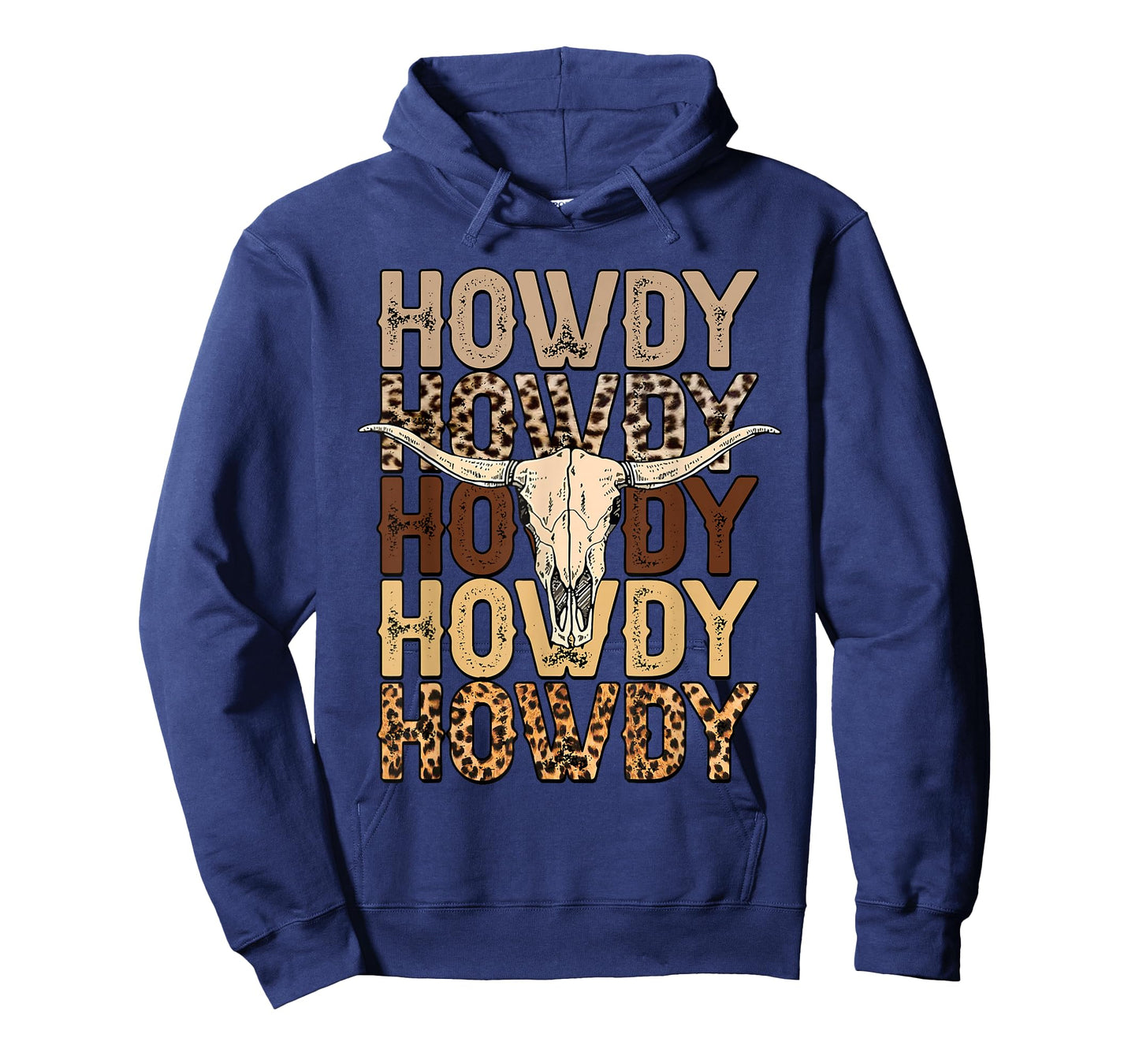 Leopard Howdy Country Music Western Cow Skull Cowboy T-Shirt