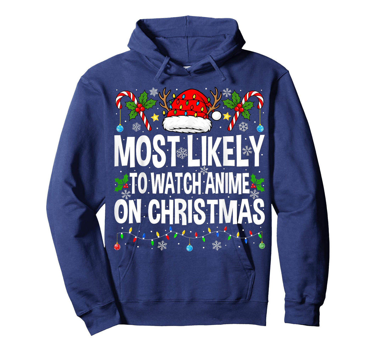 Most Likely to Watch Anime On Christmas Cool Anime Christmas T-Shirt