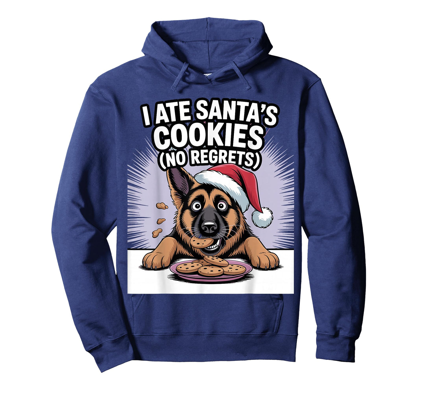 I Ate Santas Cookies Puppy Funny Christmas German Shepherd T-Shirt