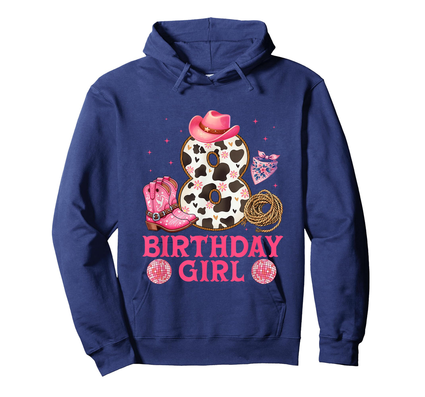 Cowgirl Birthday Girl 8 Years Old Western 8th birthday girl T-Shirt
