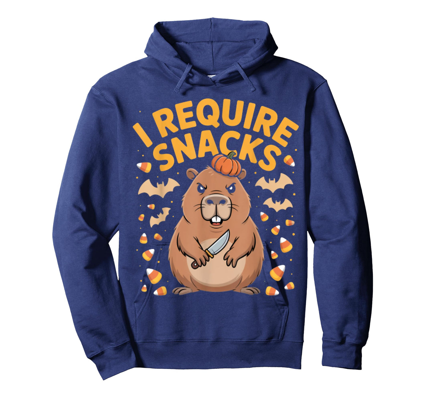 I Require Spooky Snacks Angry Capybara Halloween T-Shirt