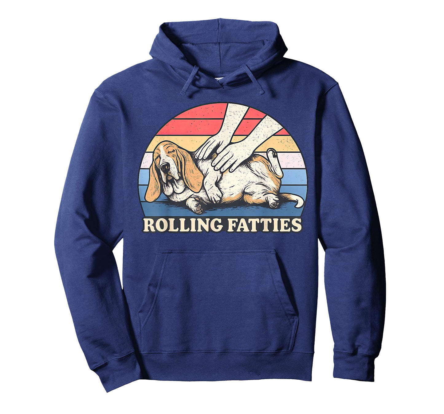 Basset Hound Rolling Fatties Pun Joke Dog Lover T-Shirt