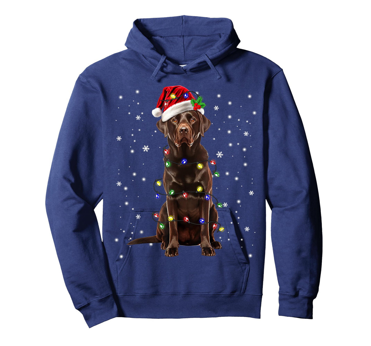 Chocolate Lab Labrador Christmas Funny Gifts Unisex-Adults, Unisex-Kids Black Small Modern Cartoon Graphic T-Shirt