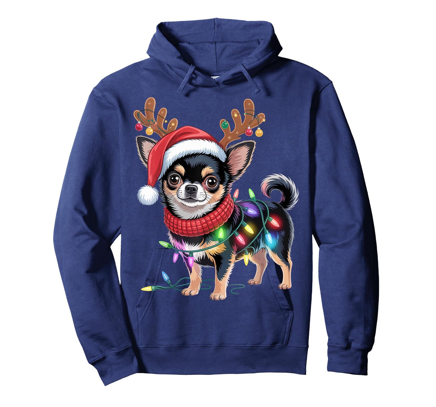 Funny Chihuahua Dog Mom Christmas Lights Pet Owner Xmas T-Shirt