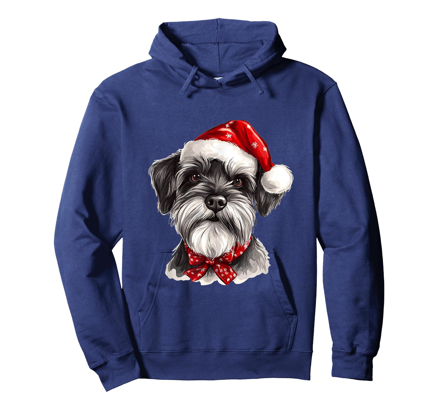 Cute Miniature Schnauzer Dog Christmas Merry X-mas Graphic T-Shirt