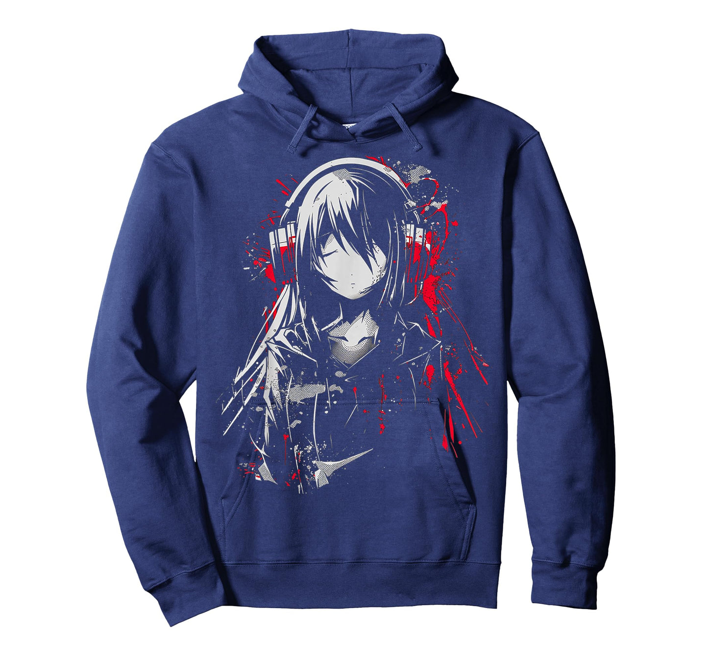 Anime Manga Motif Headphone Artwork Anime T-Shirt
