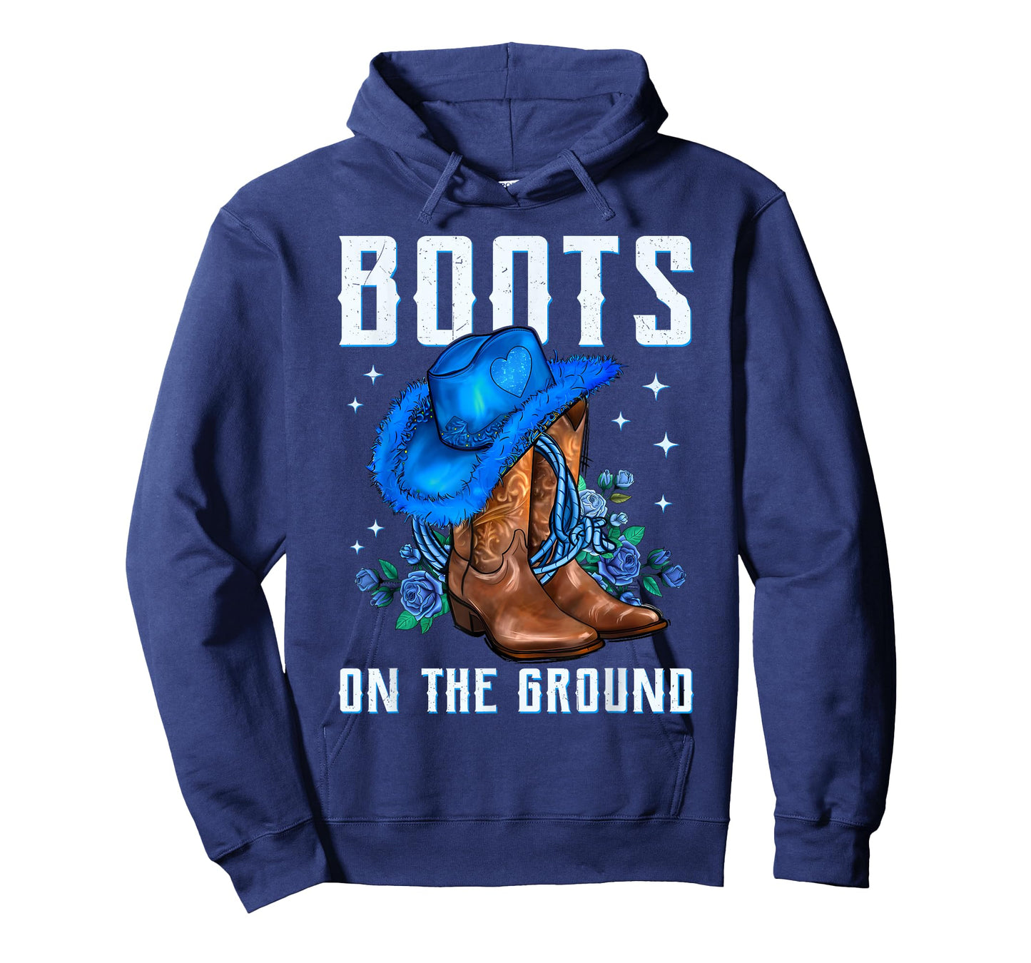 Boots On The Ground Cowboy Hat Rodeo Boots Girls T-Shirt