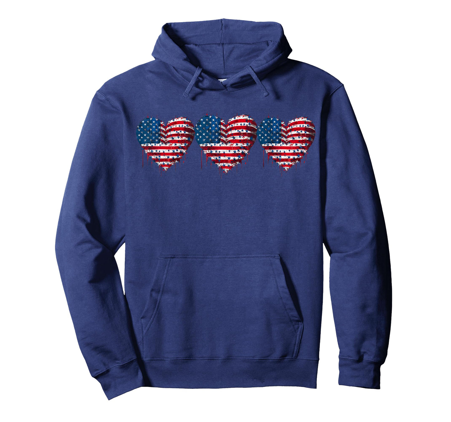 USA Flag Patriotic American Hearts Armed Forces 4th of July T-Shirt