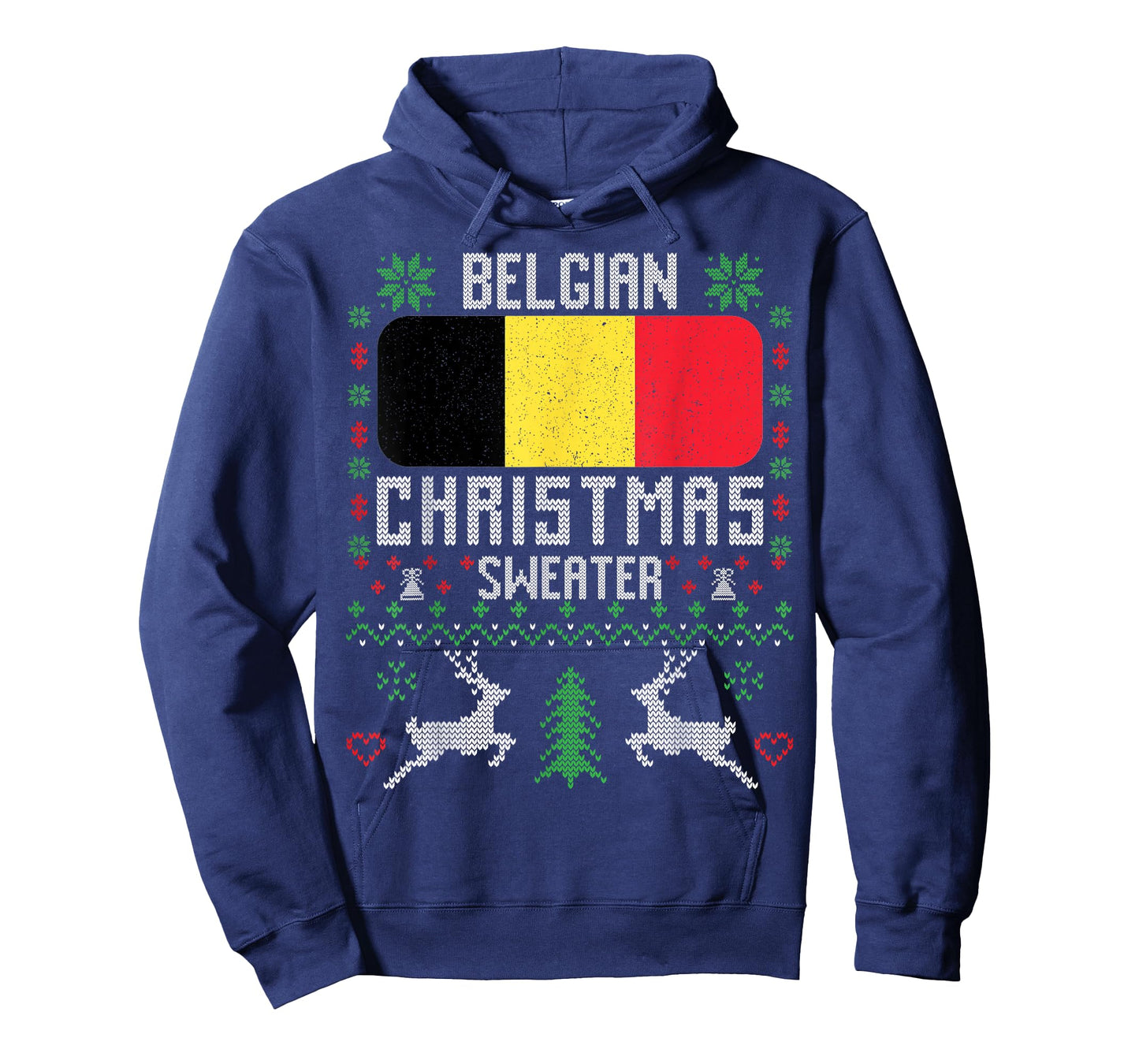 Belgium Flag Belgian Christmas Sweater T-Shirt