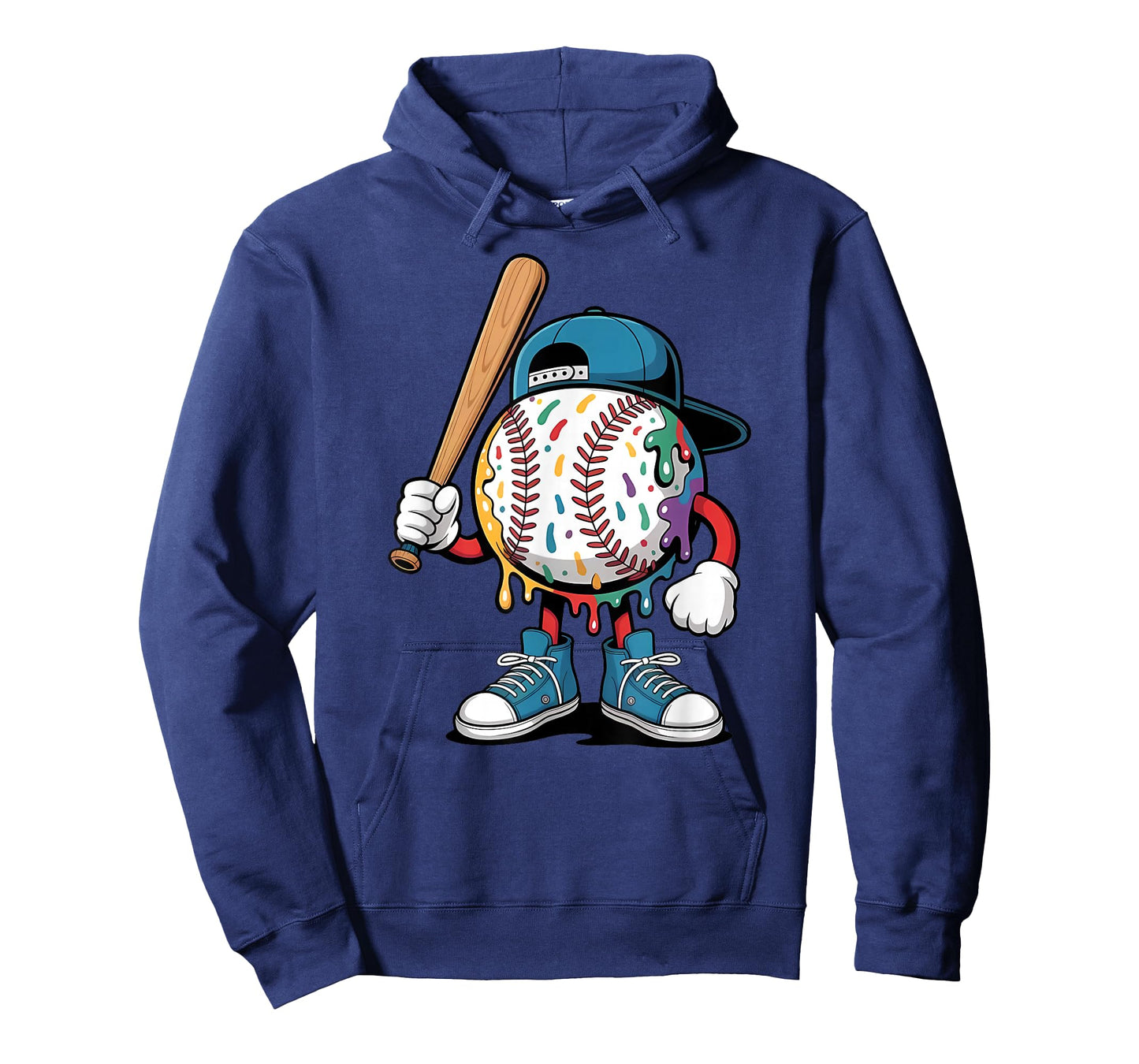 Baseball Drip for Boys Ice Cream Drip Youth Boys Baseball T-Shirt