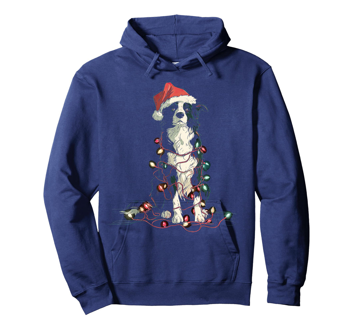 Funny Border Collie Christmas Graphics Dog Lights Lover T-Shirt