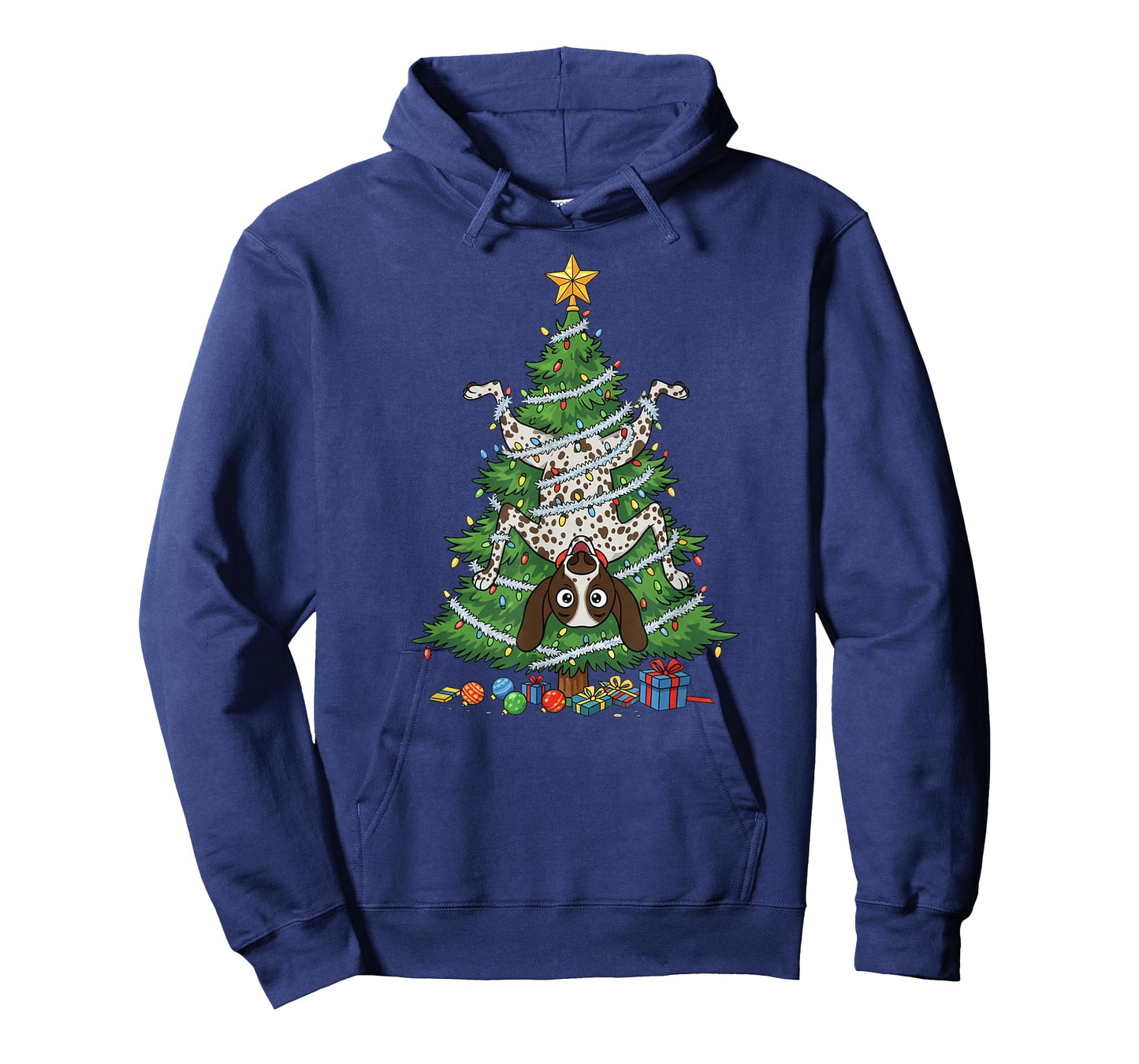 Funny German Shorthaired Pointer Dog Christmas Tree T-Shirt