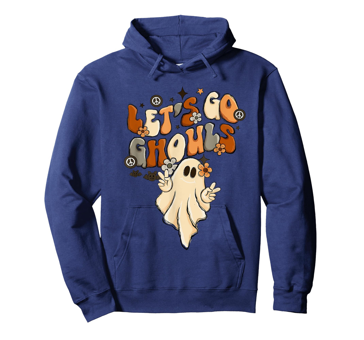 Retro Groovy Let's Go Ghouls Halloween Ghost Outfit Costumes T-Shirt