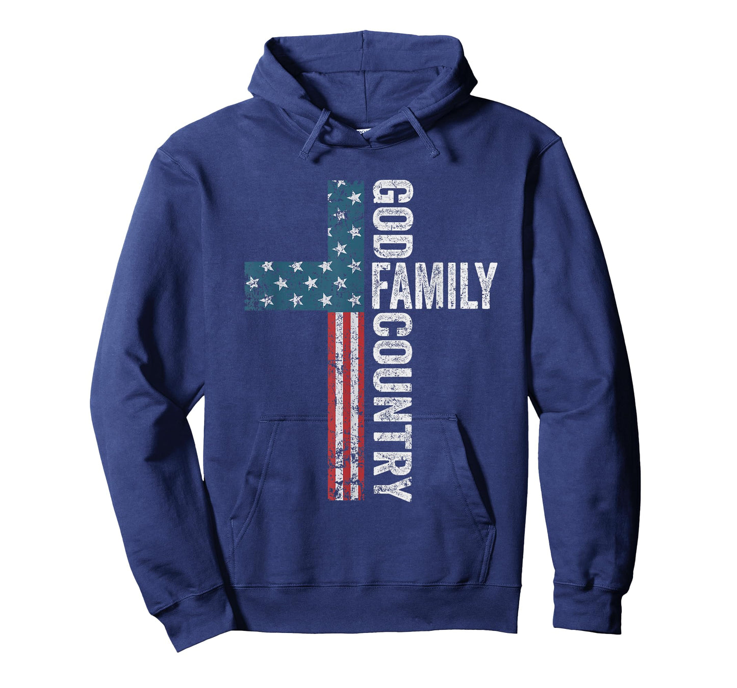 God Family Country - Patriotic Freedom Christian USA Cross T-Shirt