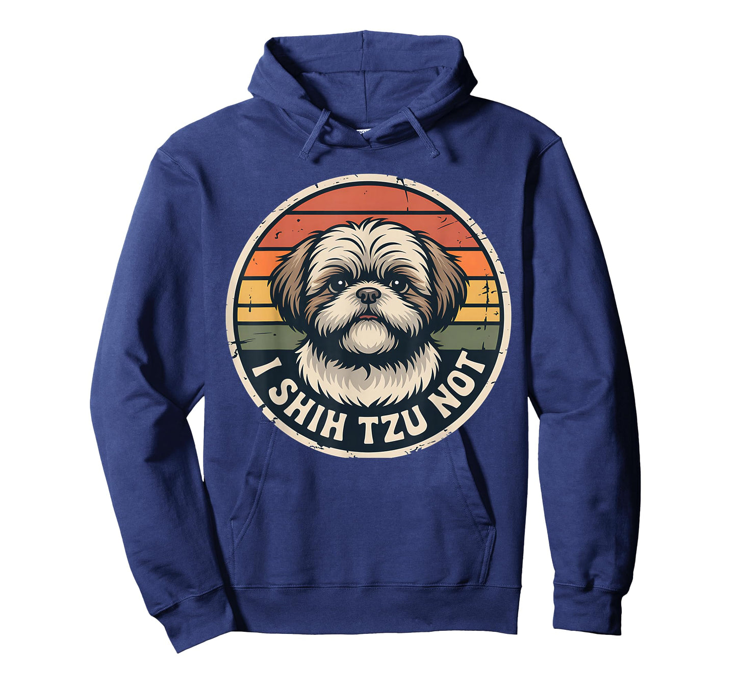 I Shih Tzu Not Funny Dog Humor Retro Sunset Vintage T-Shirt