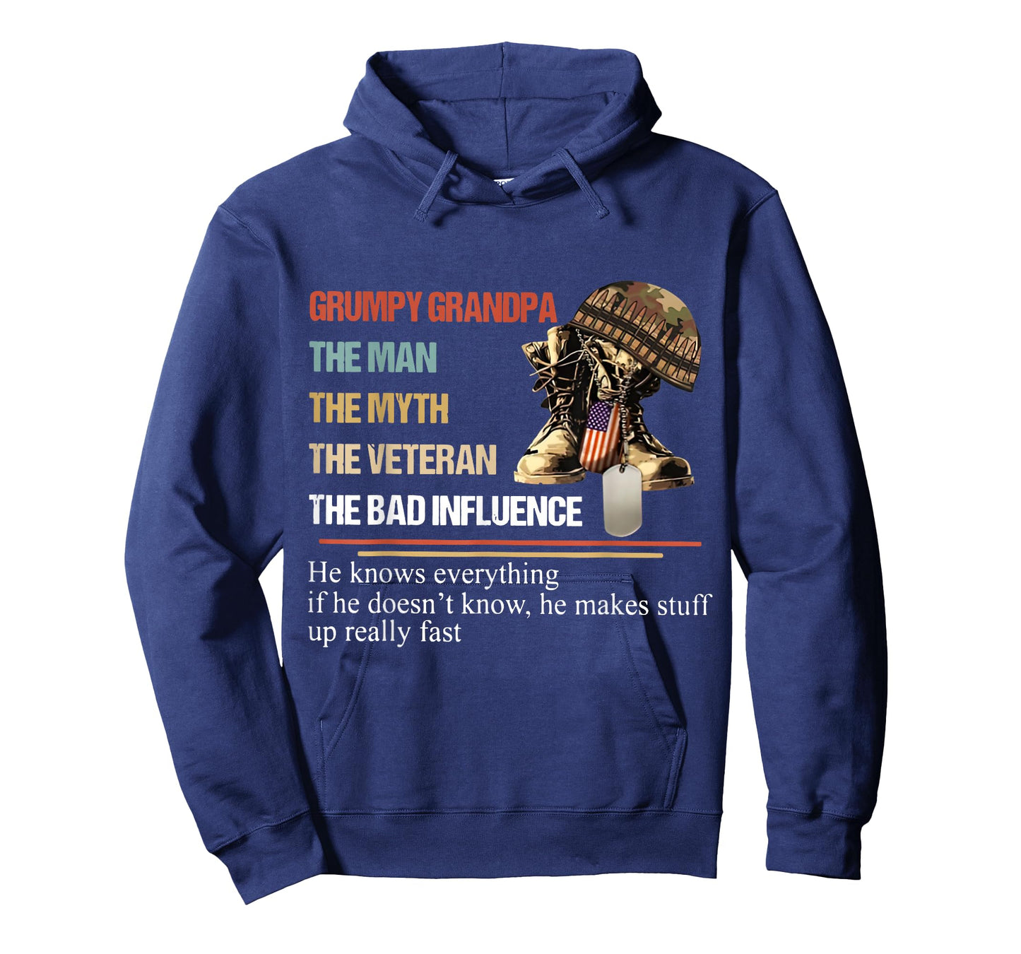 Grumpy Grandpa The Man The Myth The Veteran T-Shirt