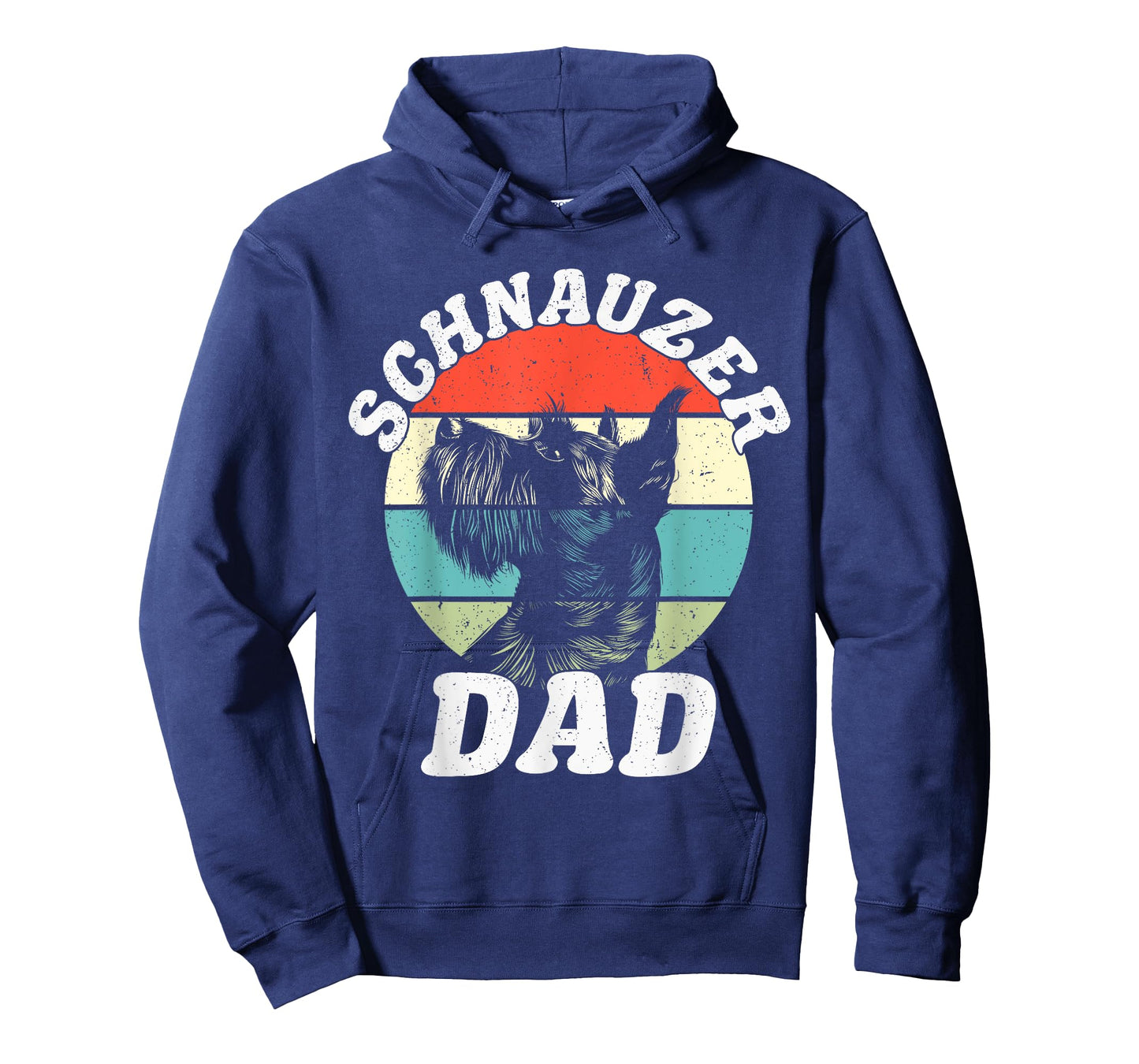 Schnauzer Dad Dog Funny Father's Day Vintage Pet Men Women Kids T-Shirt
