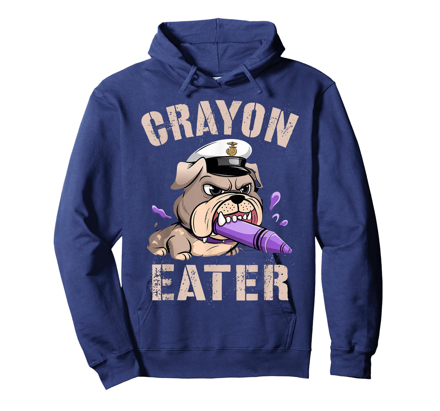 Funny Veteran CRAYON EATER I Eat Bulldog Military Grunt Dad T-Shirt