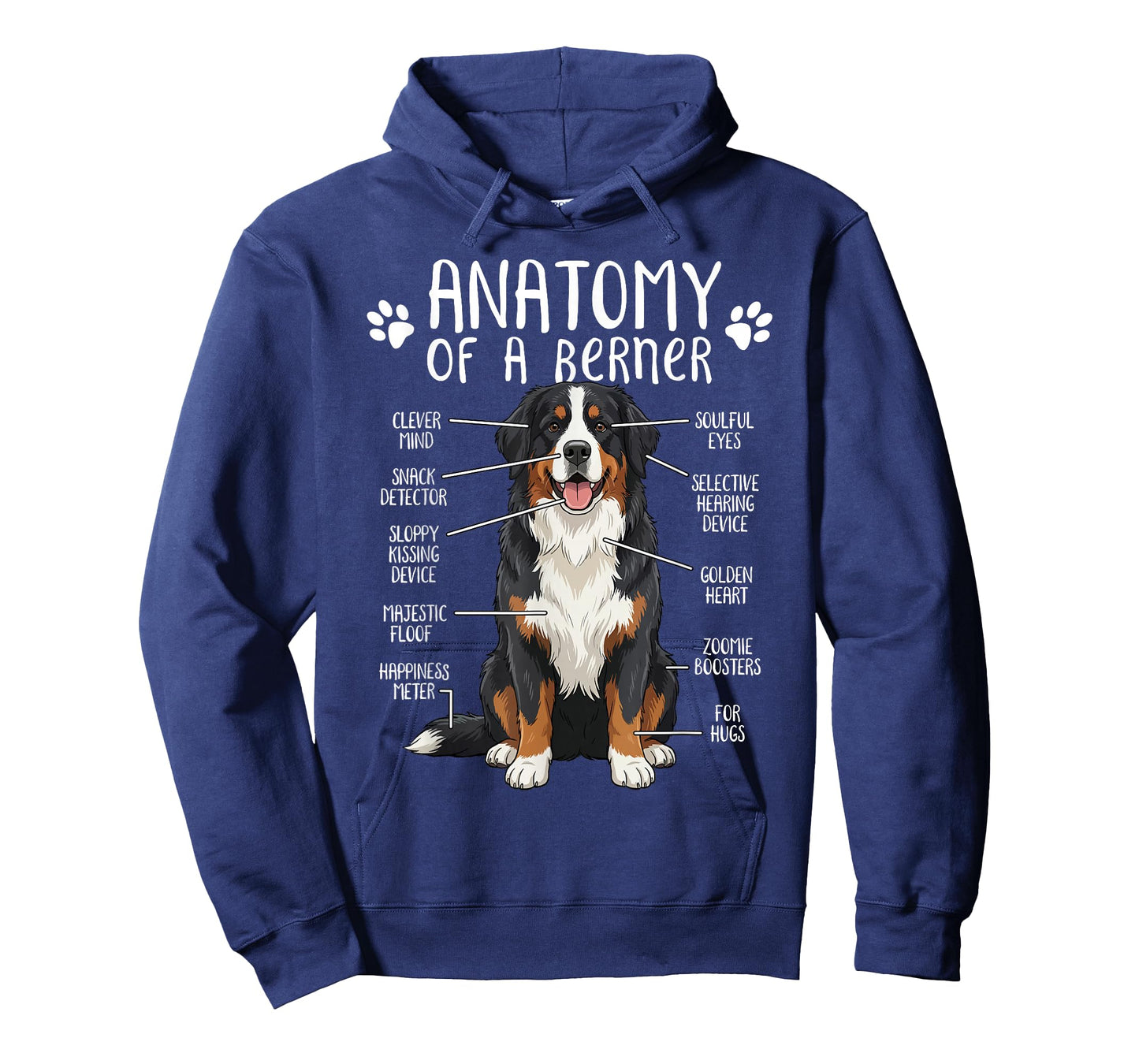 Funny Anatomy Bernese Mountain Dog Cute Berner Lover Owner T-Shirt